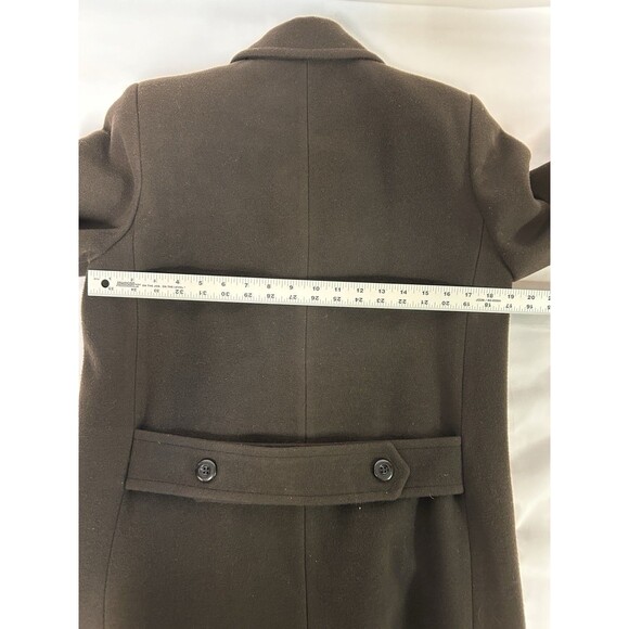 Donnybrook Coat Women's Petite 6P VTG 100% Wool Trench Coat Russia Pocket Button - Picture 8 of 9